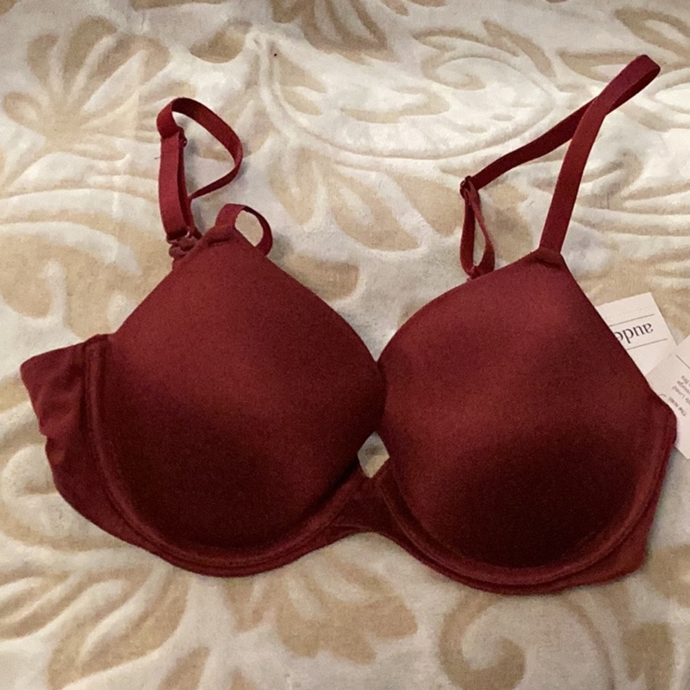 Size 32B Red Wine Lightly Lined, Full Coverage, Underwire Bra